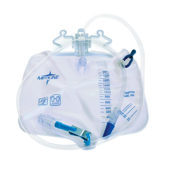 Urinary Anti-Reflux Tower Bag Drainage with Metal Clamp 2000cc 20/Ca